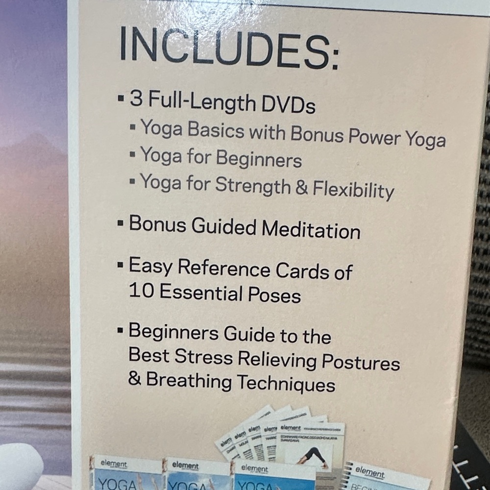 Element Yoga Complete Kit with DVDs and Meditation - Picture 2 of 4